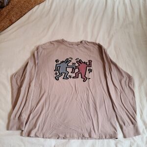 Abercrombie & Fitch Oversized Crew Tee in Light Mauve